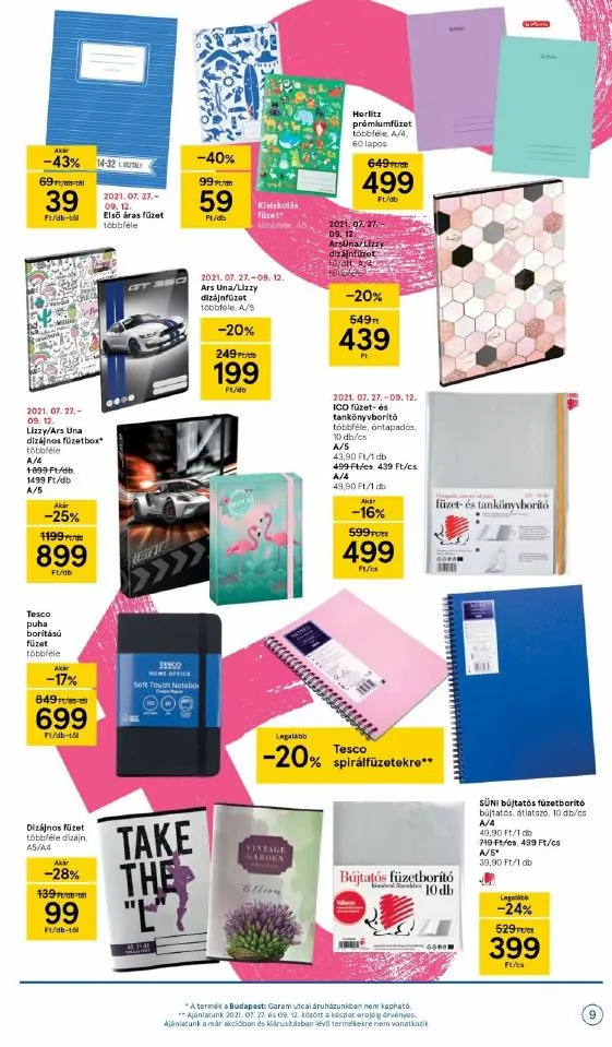 Tesco akciós újság Iskolakezdés katalógus 08.17–09.12 – 9. oldal