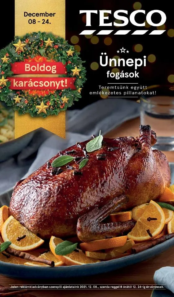 Tesco akciós újság Karácsonyi 12.08–12.24