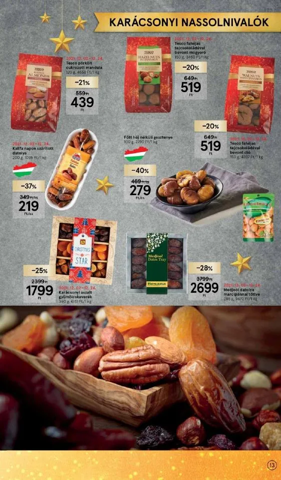 Tesco akciós újság Karácsonyi 12.08–12.24 – 13. oldal