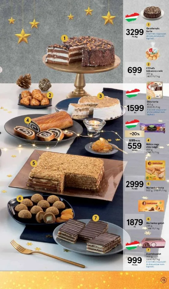 Tesco akciós újság Karácsonyi 12.08–12.24 – 15. oldal