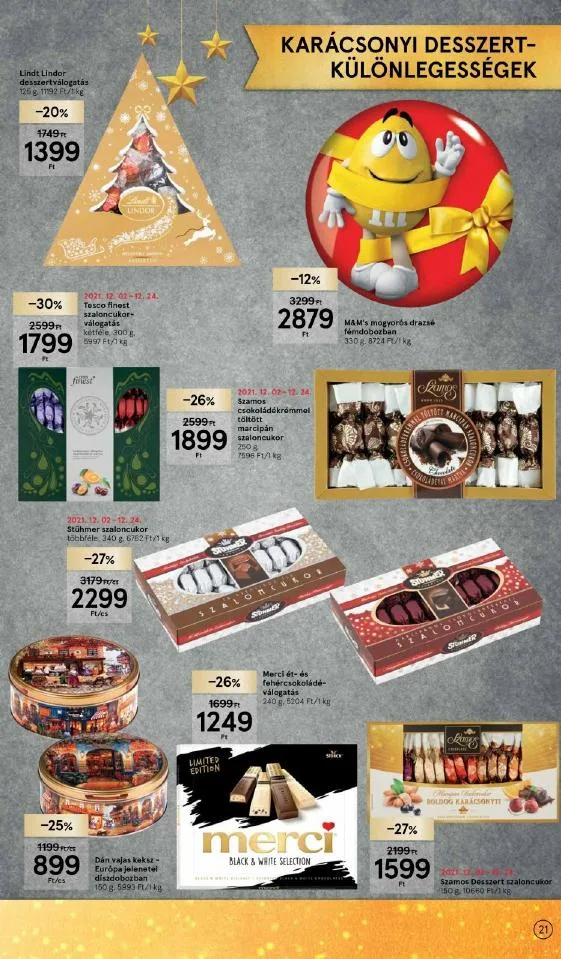 Tesco akciós újság Karácsonyi 12.08–12.24 – 21. oldal