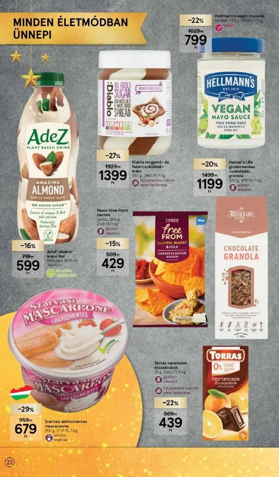Tesco akciós újság Karácsonyi 12.08–12.24 – 22. oldal