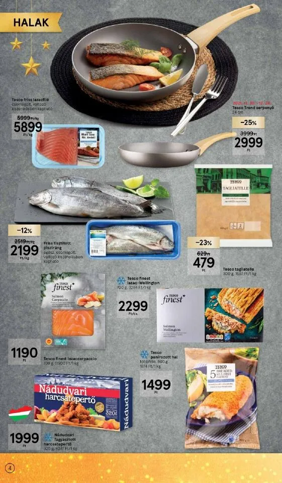 Tesco akciós újság Karácsonyi 12.08–12.24 – 4. oldal