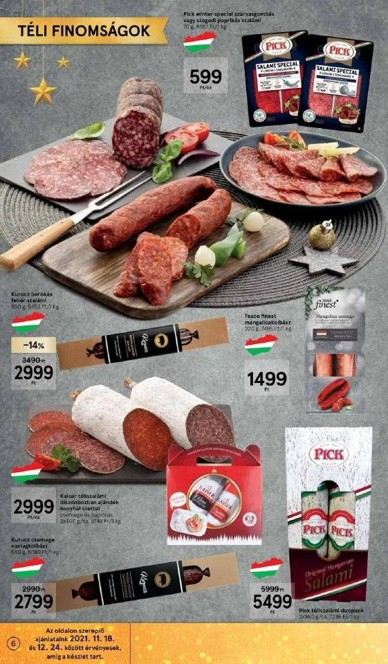 Tesco akciós újság Karácsonyi 12.08–12.24 – 6. oldal