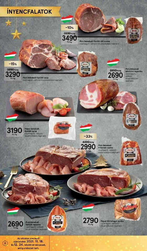 Tesco akciós újság Karácsonyi 12.08–12.24 – 8. oldal