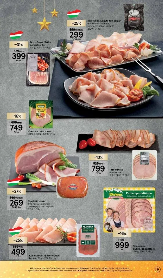 Tesco akciós újság Karácsonyi 12.08–12.24 – 9. oldal