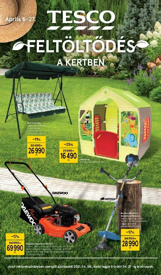 Tesco akciós újság Kert katalógus 04.06–04.27