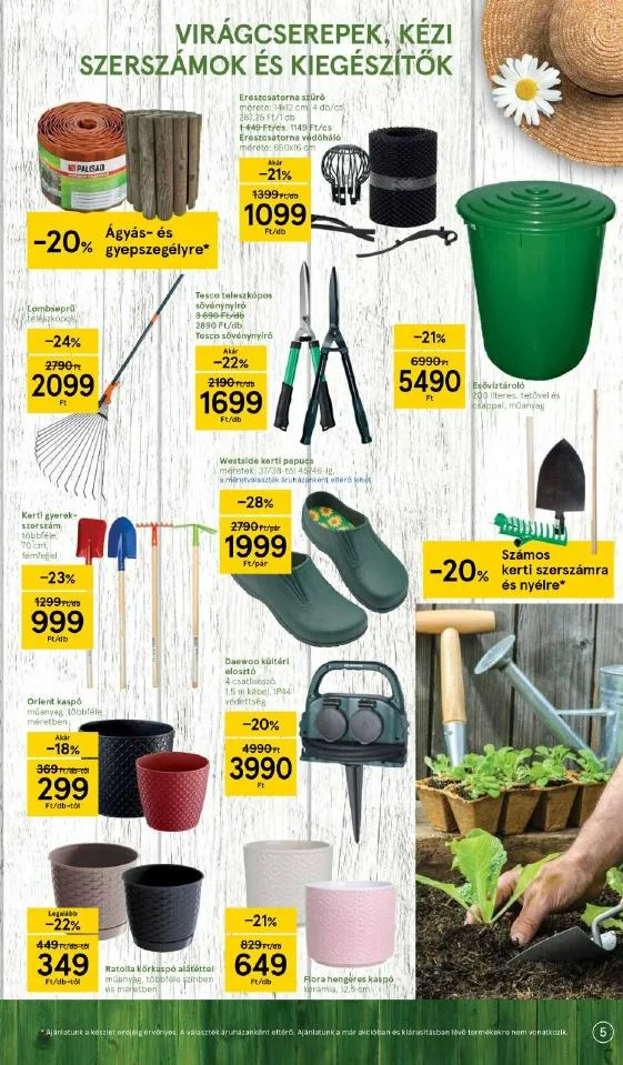 Tesco akciós újság Kert katalógus 04.06–04.27 – 5. oldal
