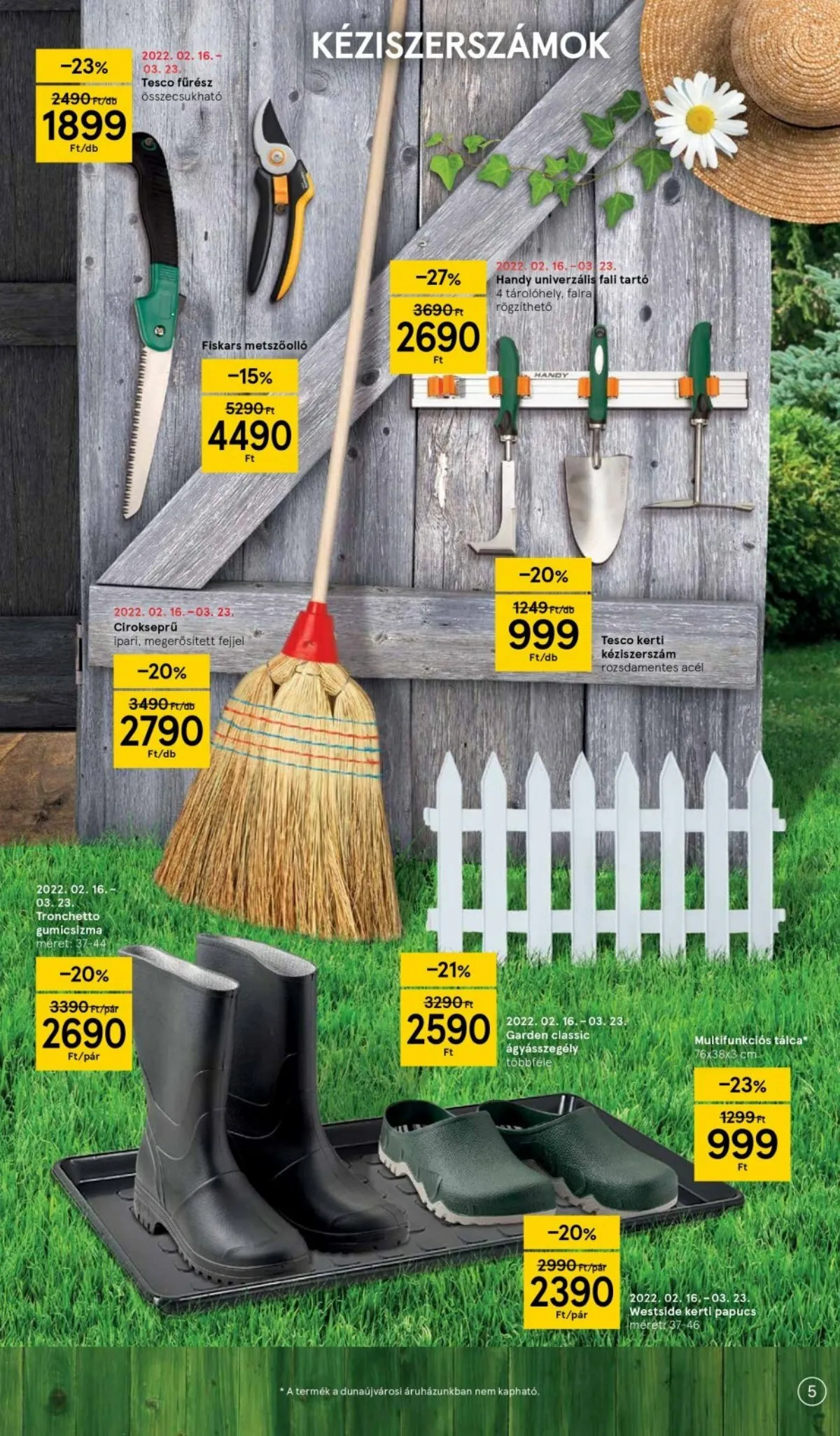 Tesco akciós újság Kert katalógus 03.01–03.23 – 5. oldal