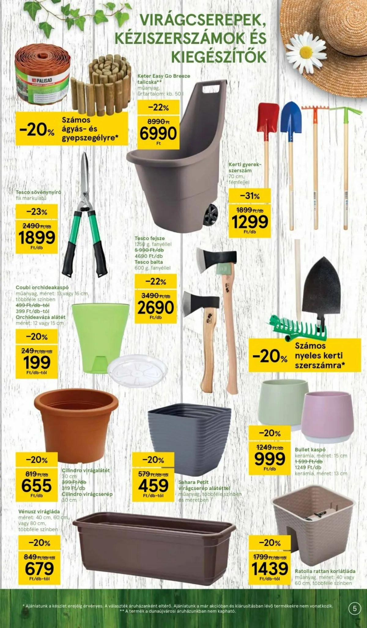 Tesco akciós újság Kert 04.05–04.27 – 5. oldal