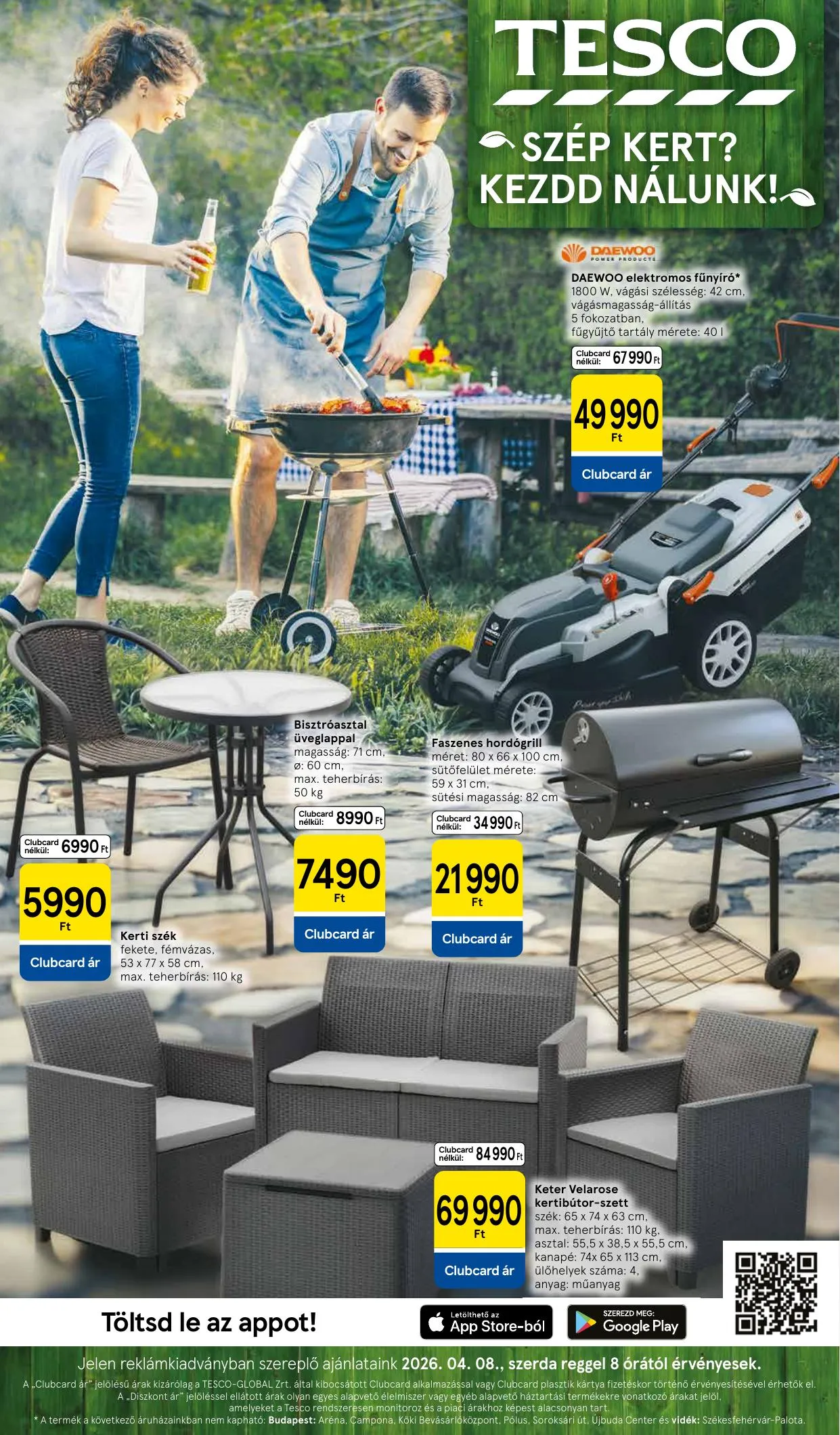 Tesco akciós újság Kert 04.08–04.08