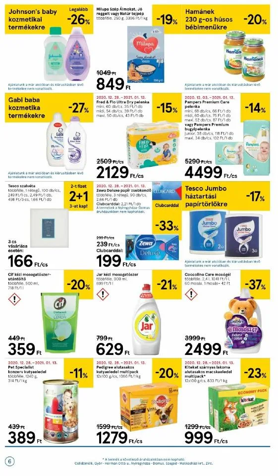 Tesco akciós újság Szupermarket 01.04–01.13 – 6. oldal