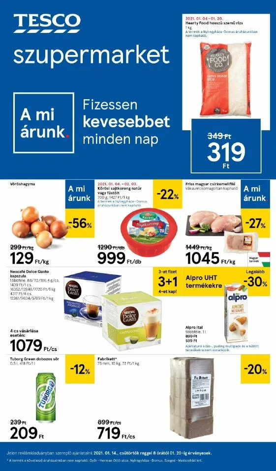 Tesco akciós újság Szupermarket 01.14–01.20