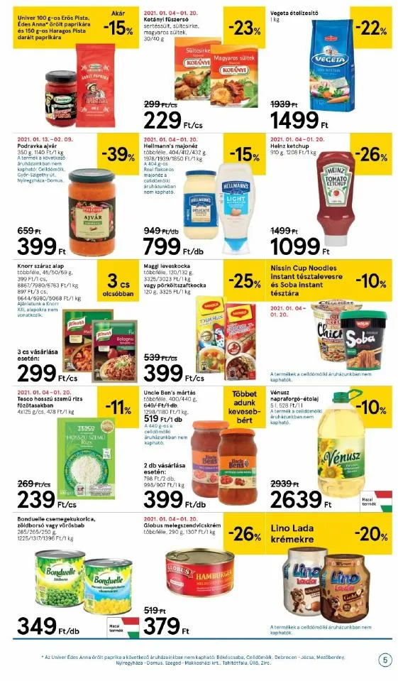 Tesco akciós újság Szupermarket 01.14–01.20 – 5. oldal