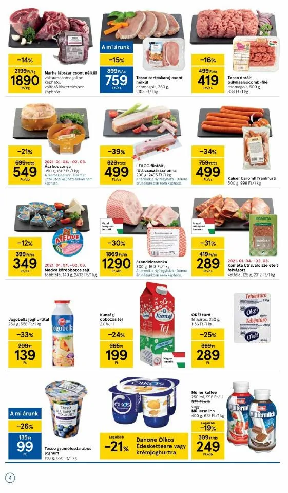 Tesco akciós újság Szupermarket 01.28–02.03 – 4. oldal