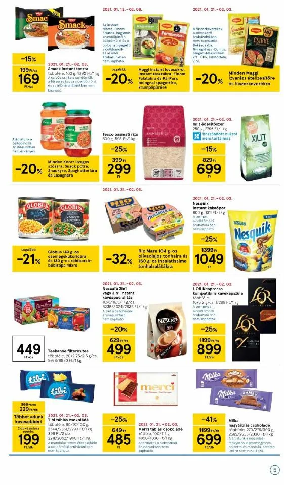 Tesco akciós újság Szupermarket 01.28–02.03 – 5. oldal