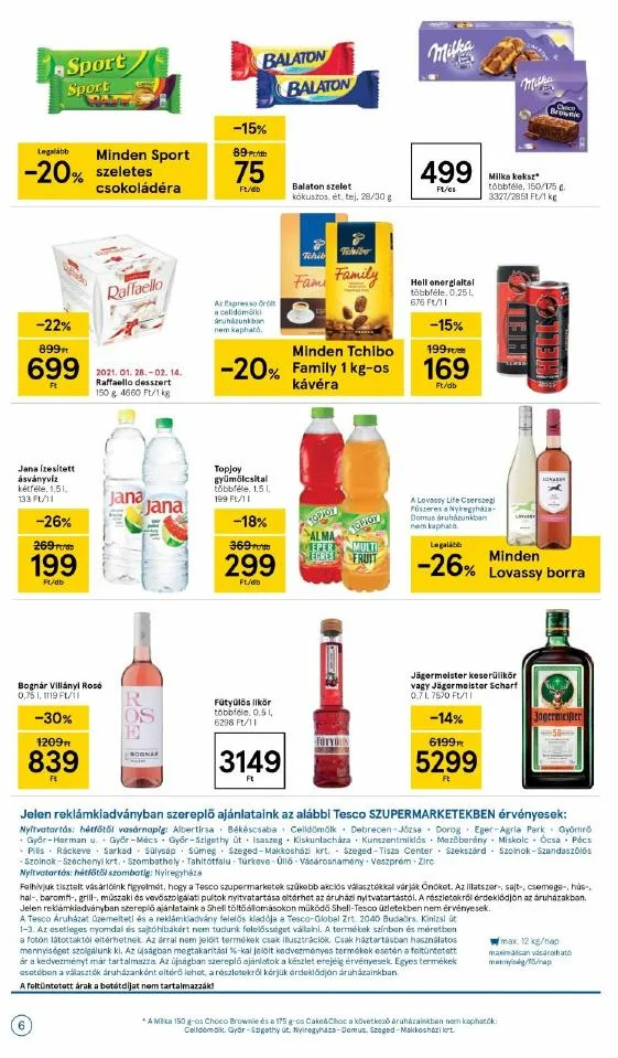 Tesco akciós újság Szupermarket 02.04–02.10 – 6. oldal