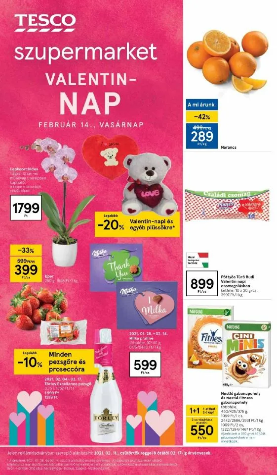 Tesco akciós újság Szupermarket 02.11–02.17