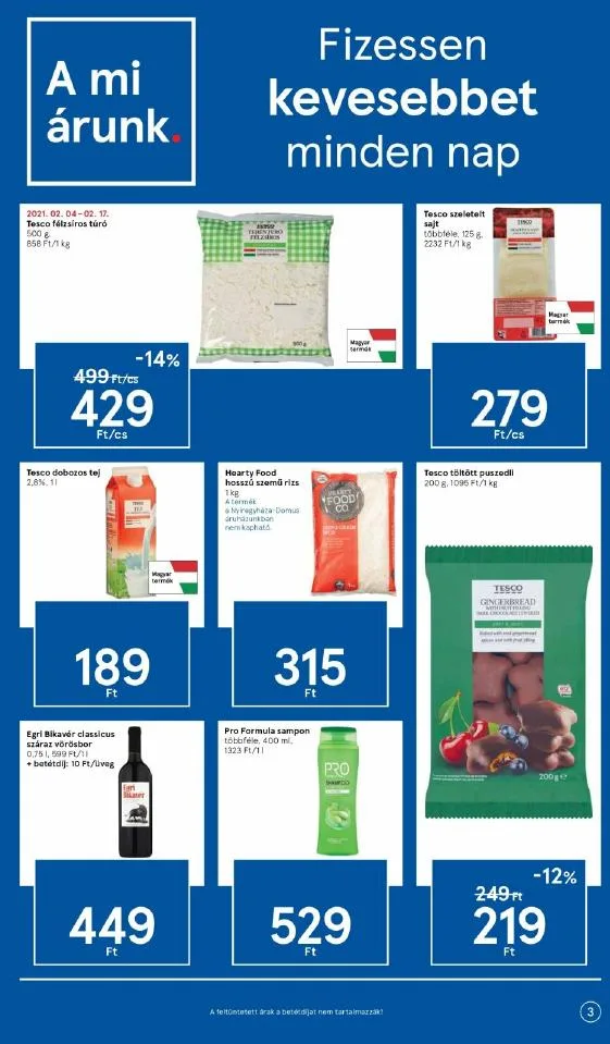 Tesco akciós újság Szupermarket 02.11–02.17 – 3. oldal