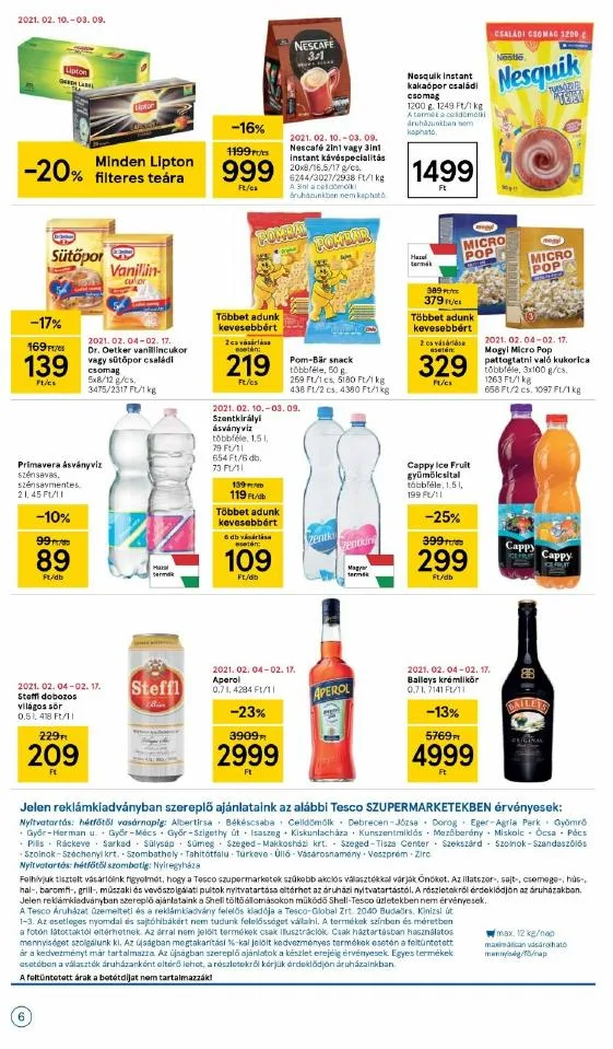Tesco akciós újság Szupermarket 02.11–02.17 – 6. oldal