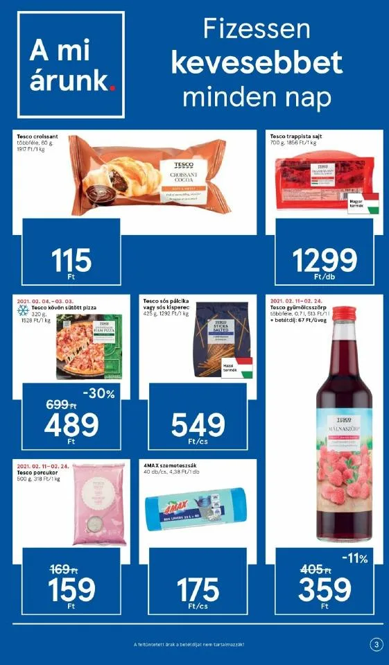 Tesco akciós újság Szupermarket 02.18–02.24 – 3. oldal