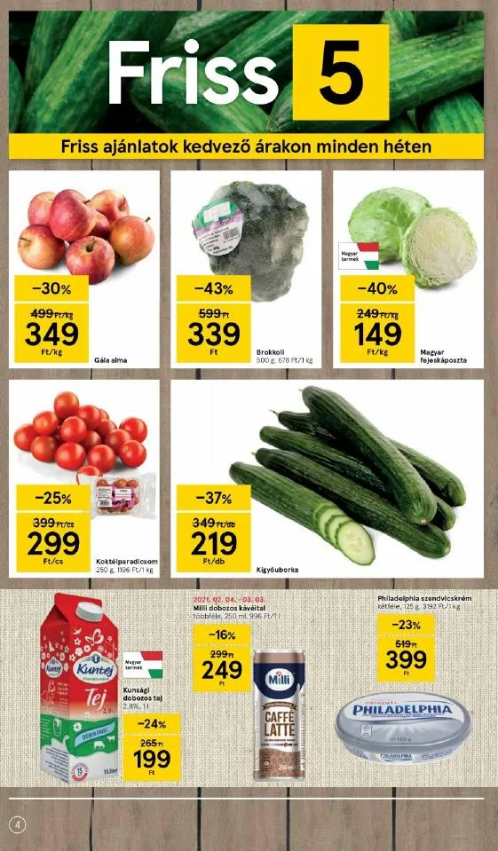 Tesco akciós újság Szupermarket 02.18–02.24 – 4. oldal