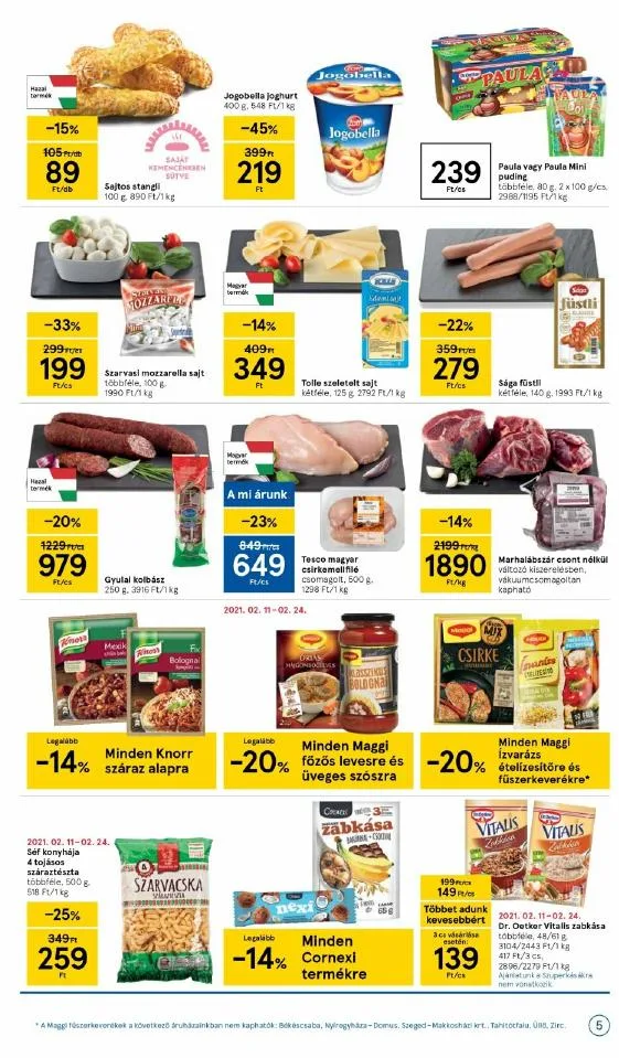 Tesco akciós újság Szupermarket 02.18–02.24 – 5. oldal