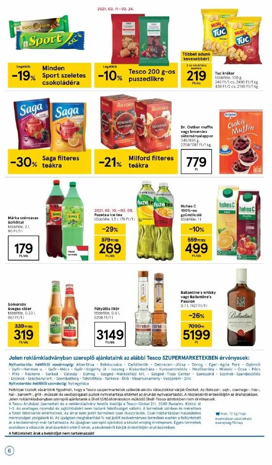Tesco akciós újság Szupermarket 02.18–02.24 – 6. oldal