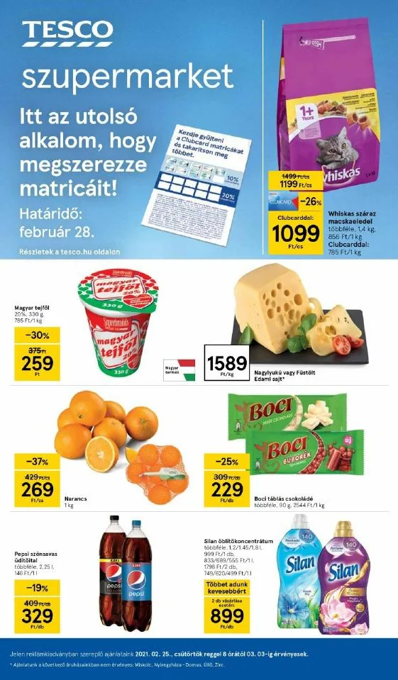 Tesco akciós újság Szupermarket 02.25–03.03