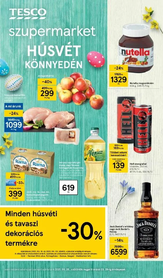 Tesco akciós újság Szupermarket 03.25–03.29