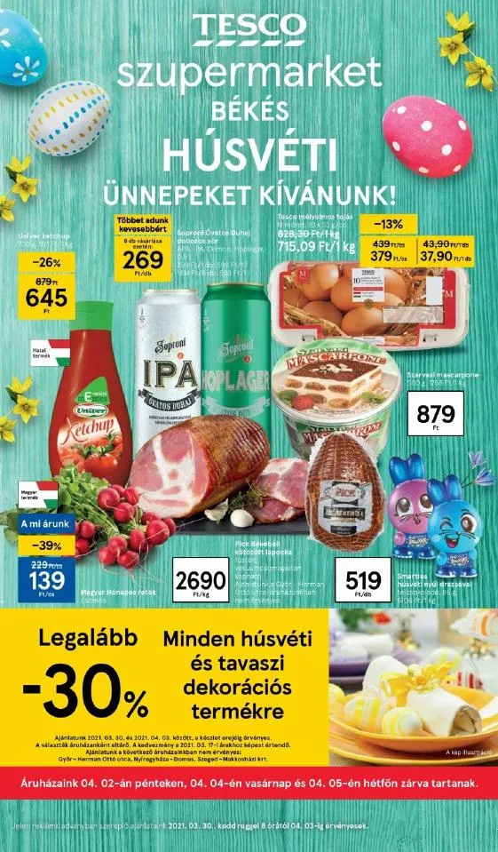 Tesco akciós újság Szupermarket 03.30–04.03