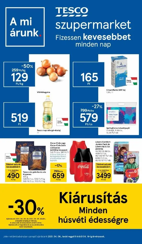 Tesco akciós újság Szupermarket 04.06–04.14