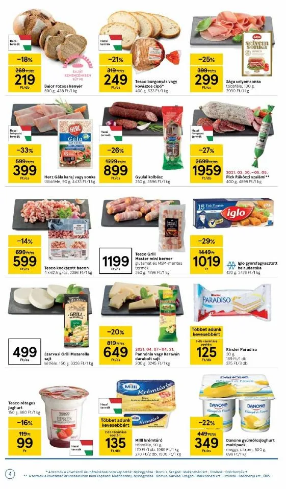 Tesco akciós újság Szupermarket 04.15–04.21 – 4. oldal
