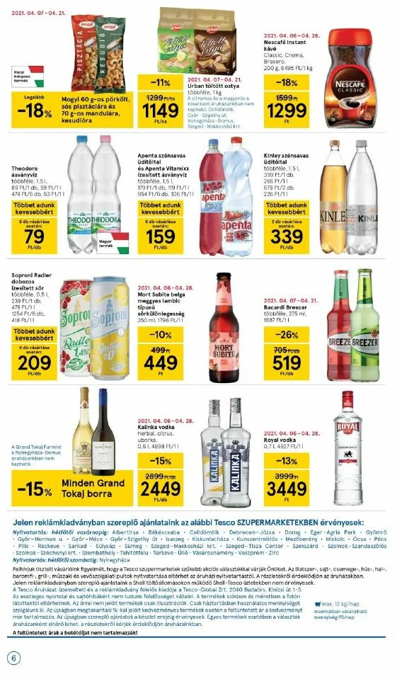 Tesco akciós újság Szupermarket 04.15–04.21 – 6. oldal