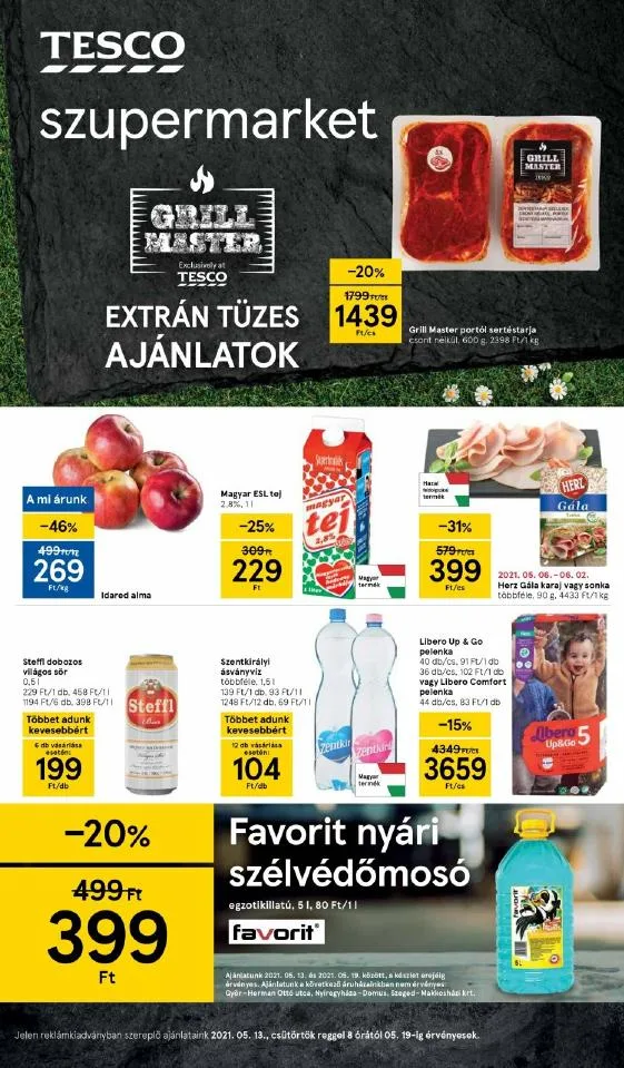 Tesco akciós újság Szupermarket 05.13–05.19