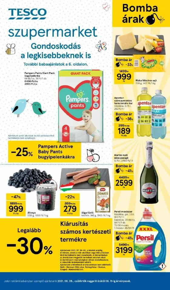 Tesco akciós újság Szupermarket 08.05–08.11