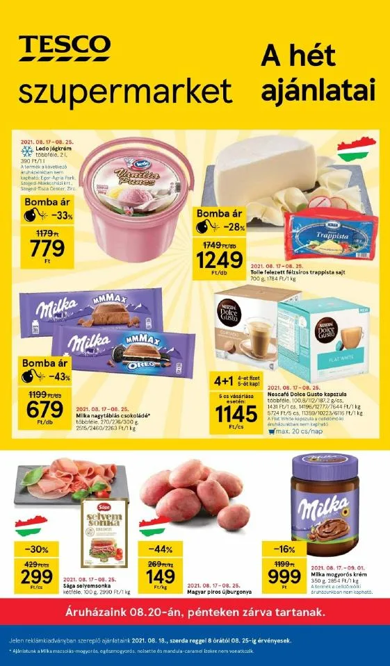 Tesco akciós újság Szupermarket 08.18–08.25