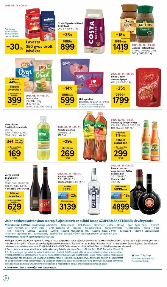 Tesco akciós újság Szupermarket 08.26–09.01 – 6. oldal