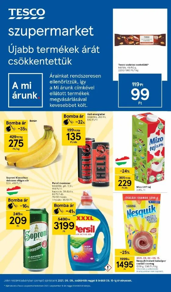 Tesco akciós újság Szupermarket 09.09–09.15