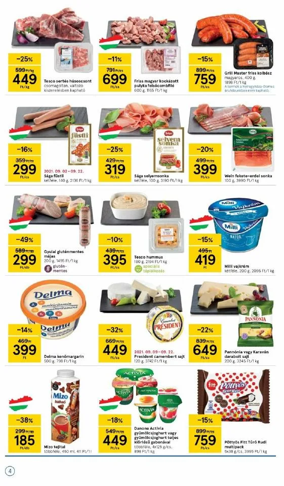 Tesco akciós újság Szupermarket 09.09–09.15 – 4. oldal