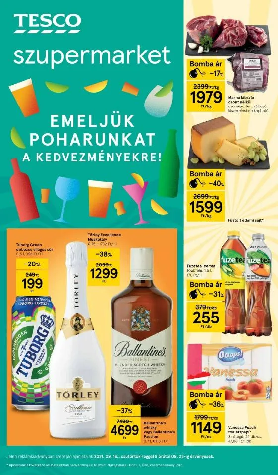 Tesco akciós újság Szupermarket 09.16–09.22