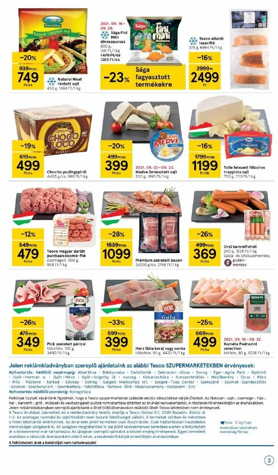 Tesco akciós újság Szupermarket 09.16–09.22 – 3. oldal
