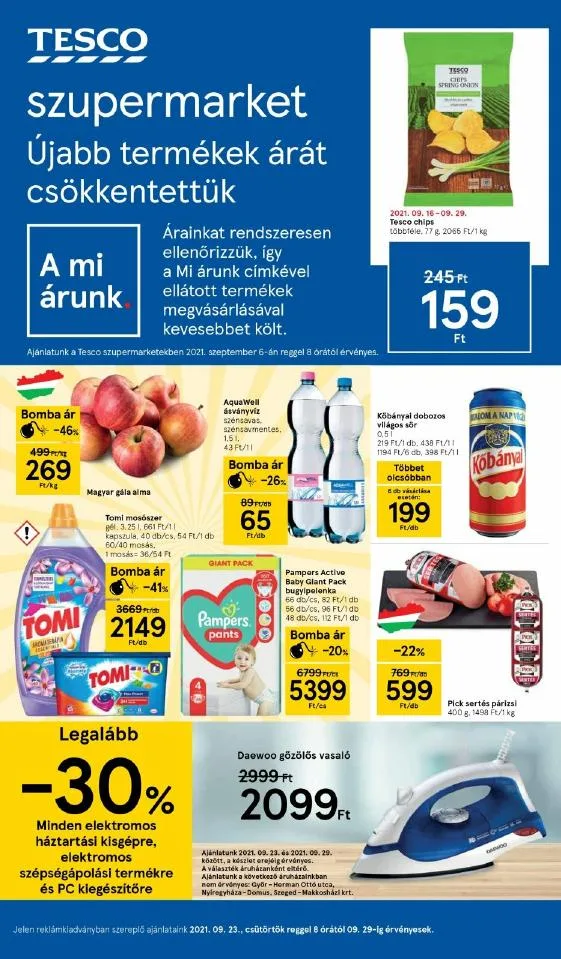 Tesco akciós újság Szupermarket 09.23–09.29