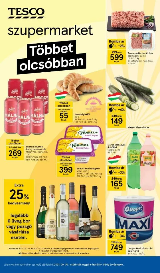 Tesco akciós újság Szupermarket 09.30–10.06