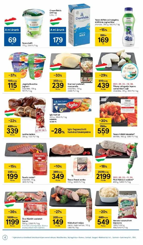 Tesco akciós újság Szupermarket 09.30–10.06 – 4. oldal