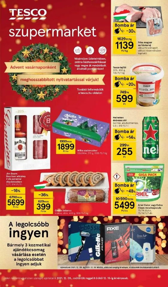 Tesco akciós újság Szupermarket 12.09–12.15