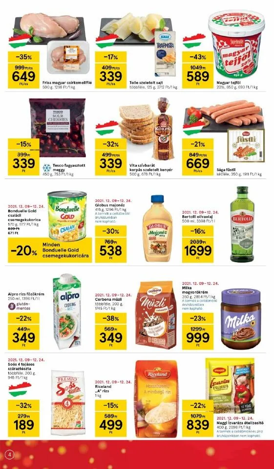 Tesco akciós újság Szupermarket 12.16–12.24 – 4. oldal