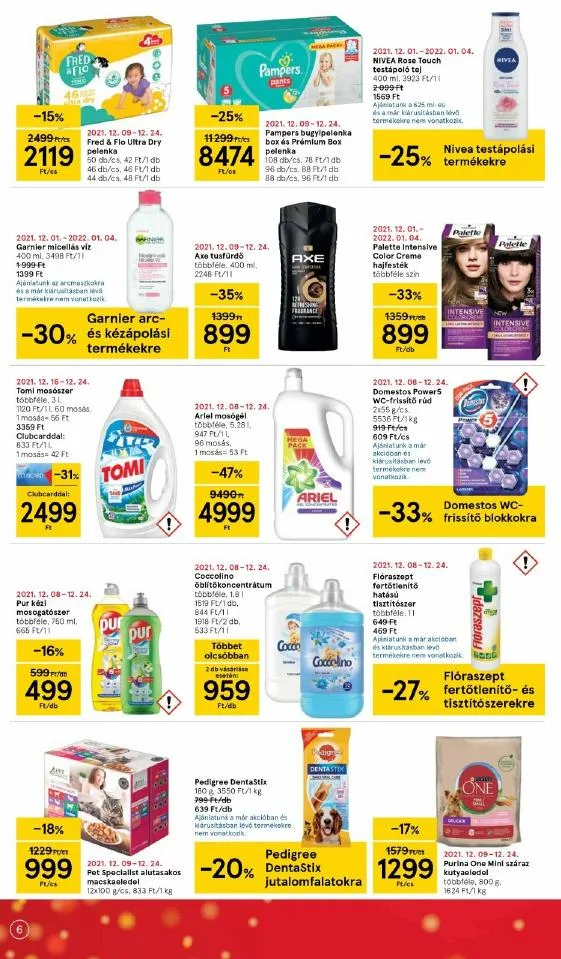 Tesco akciós újság Szupermarket 12.16–12.24 – 6. oldal