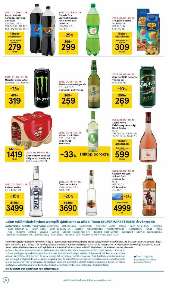 Tesco akciós újság Szupermarket 01.13–01.19 – 6. oldal