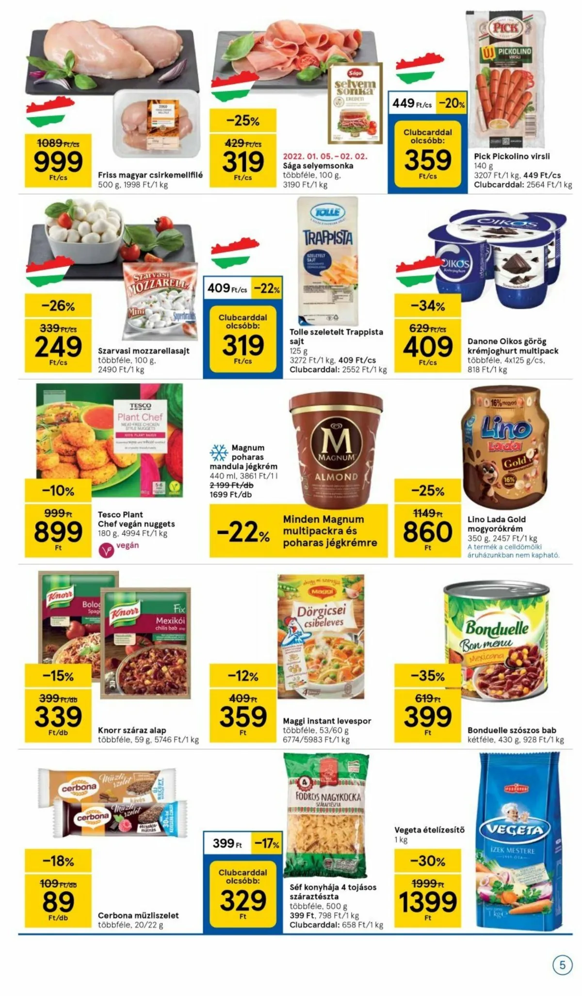 Tesco akciós újság Szupermarket 01.20–01.20 – 5. oldal
